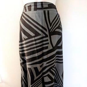LOFT grey and black maxi skirt